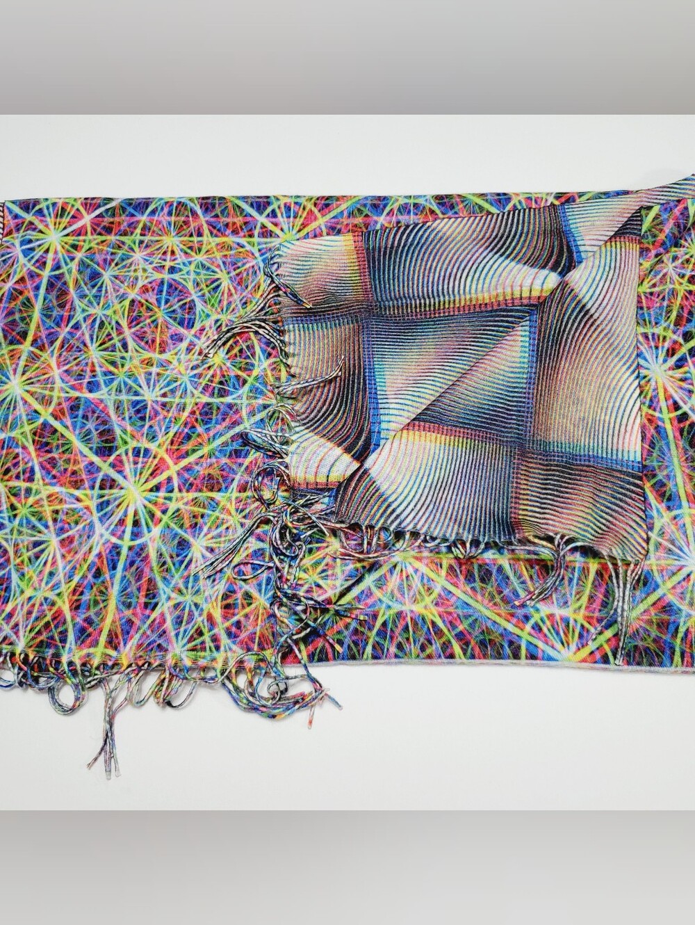 Women's Multicolor Psychedelic Shawl 72x27"